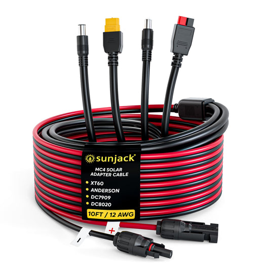 SunJack 12AWG MC4 solar adapter cable