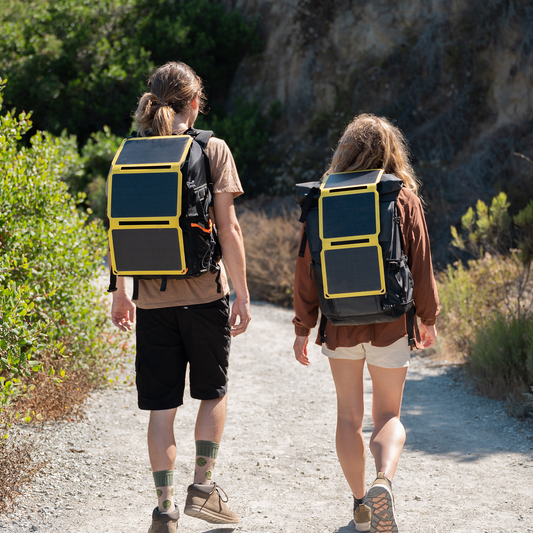 SunJack 15W solar charger charging a phone