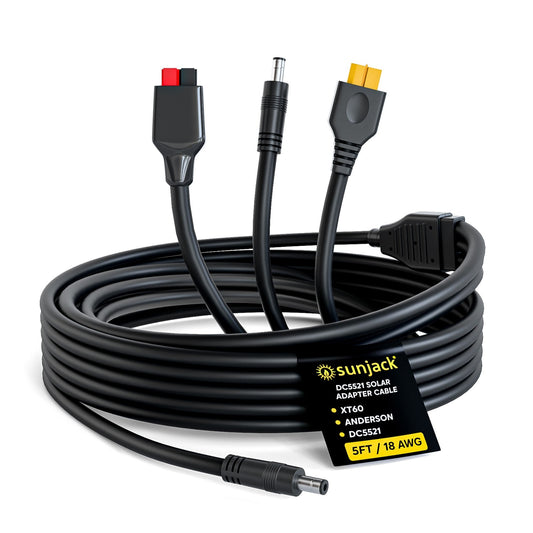 SunJack DC5521 solar adapter cable