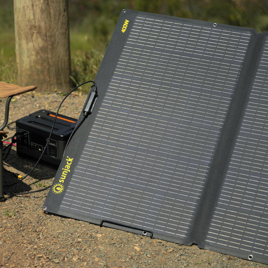 SunJack 400W solar panel for off-grid power