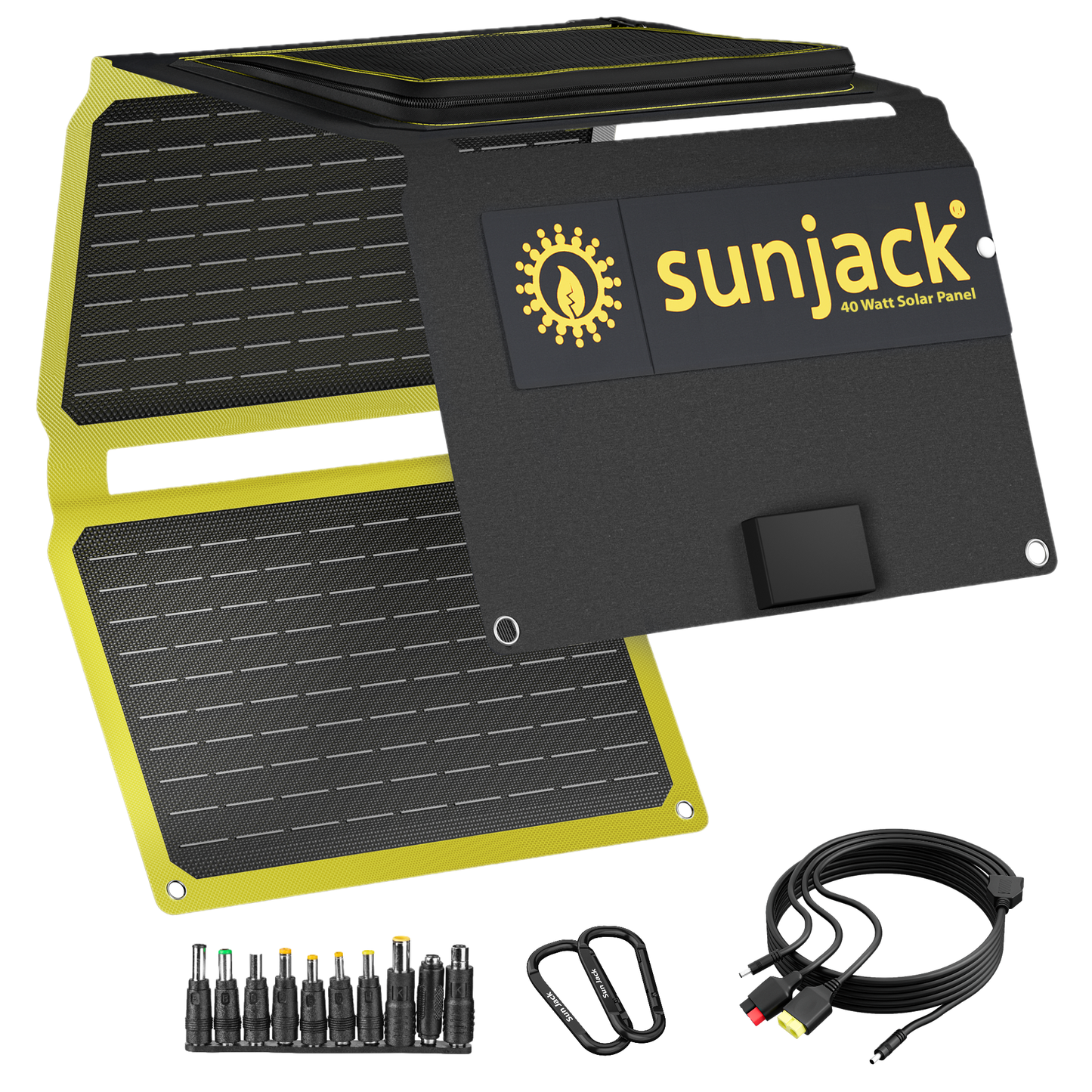 SunJack 40 Watt ETFE Foldable Portable Solar Panel Charger with Kickstands