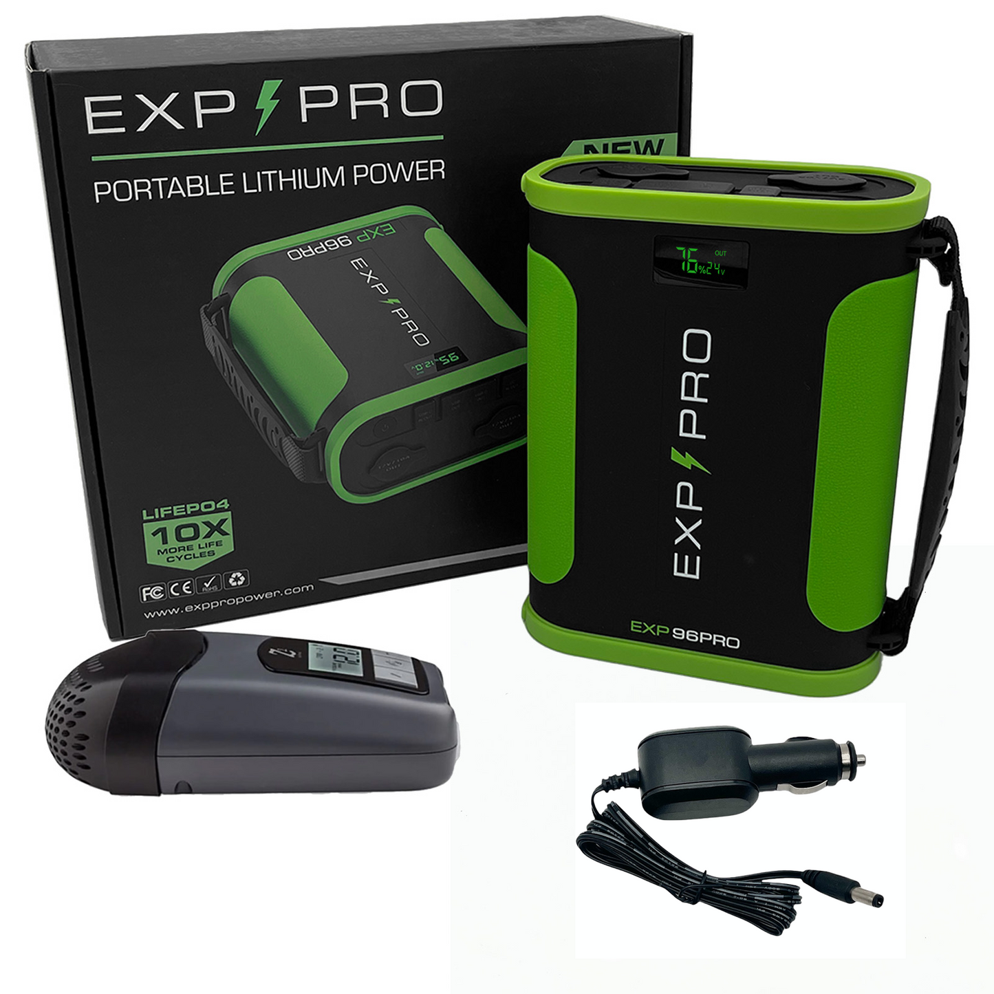 EXP96PRO APEX Battery (CPAP DC Cord Included)
