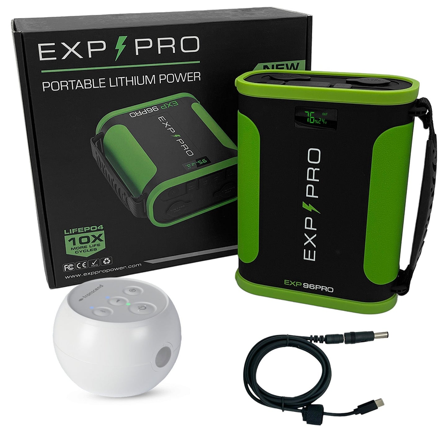 EXP96PRO APEX Battery (CPAP DC Cord Included)
